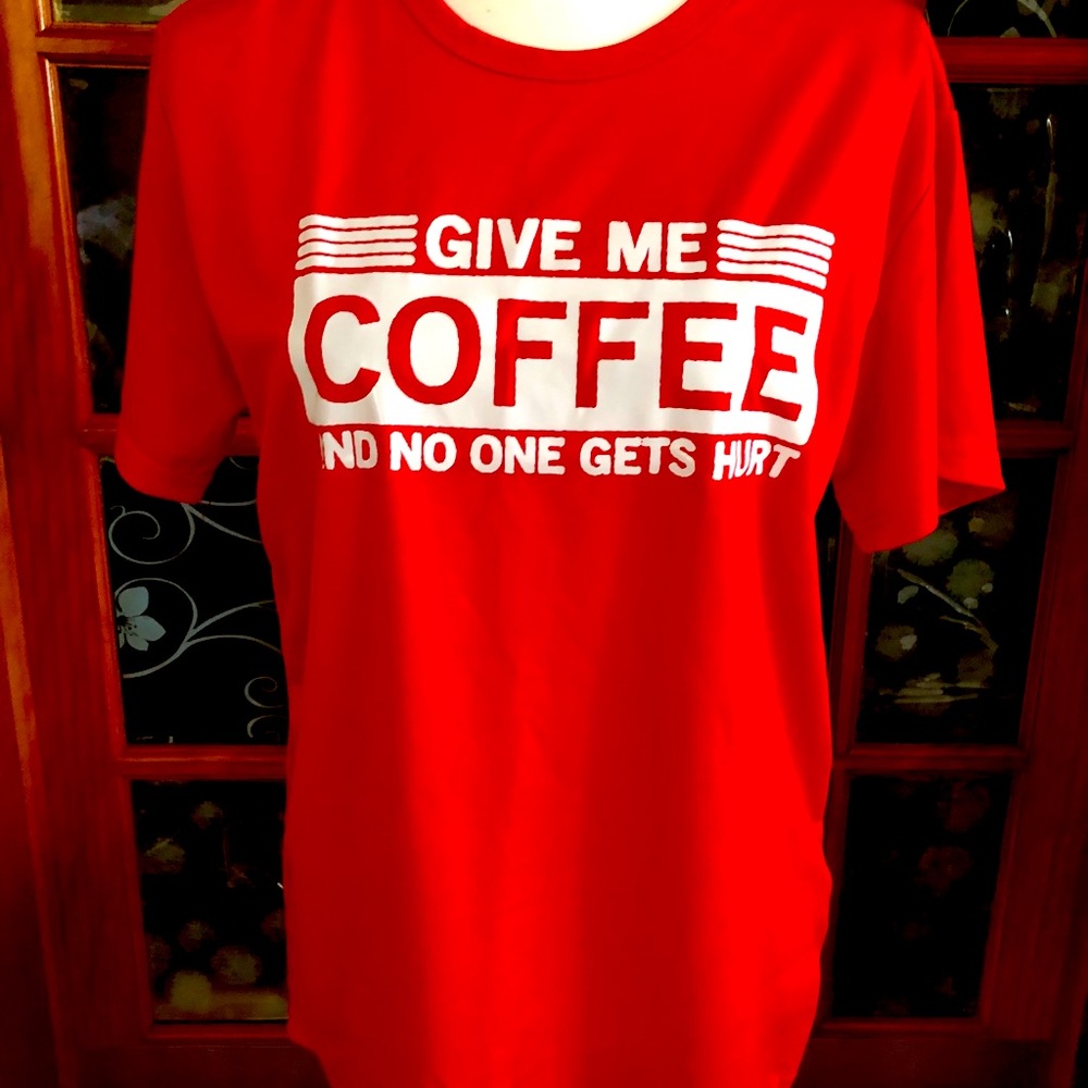 Bright red rayon tee